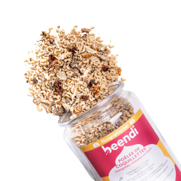 beendi poêlée de COQUILLETTES courgettes tomates thym*